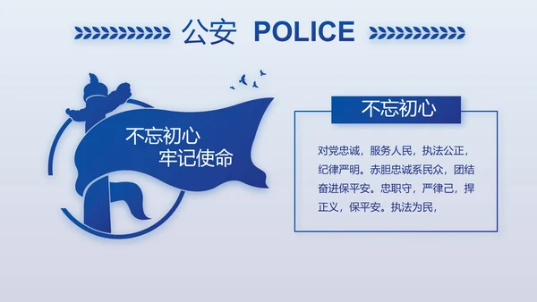 蓝色大气公安警察案件汇报动态PPT模板