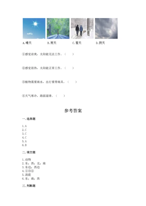 教科版二年级上册科学期末测试卷【实验班】.docx