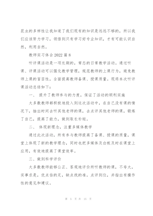 教师实习体会2022【10篇】.docx