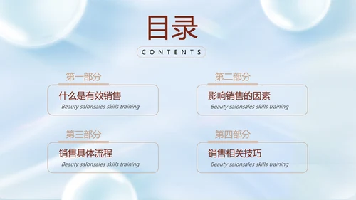 美容院销售技巧培训课件PPT模板