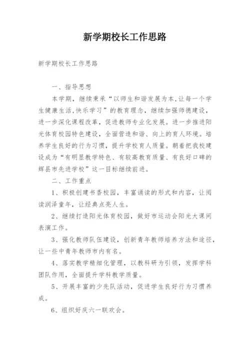 新学期校长工作思路.docx