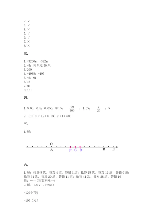 小学六年级升初中模拟试卷精品【能力提升】.docx