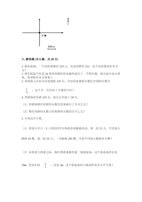 小学六年级上册数学期末测试卷附完整答案【夺冠系列】.docx