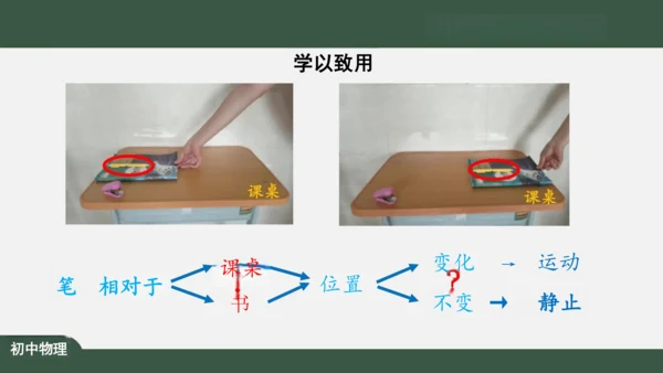 人教版 初中物理 八年级上册 第一章 机械运动 1.2 运动的描述 课件（共24张PPT）