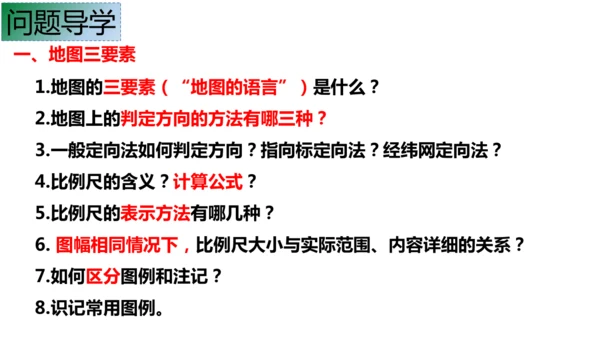 人文地理上册  综合探究一 从地图上获取信息 课件（22张PPT）