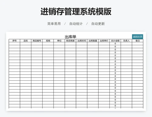 进销存管理系统模版