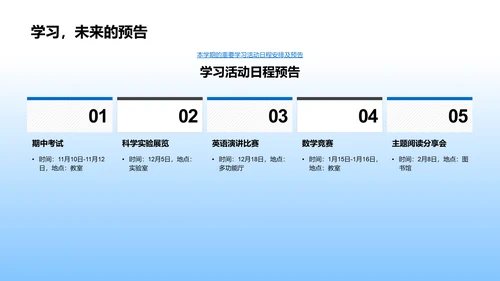 学期学习计划报告PPT模板