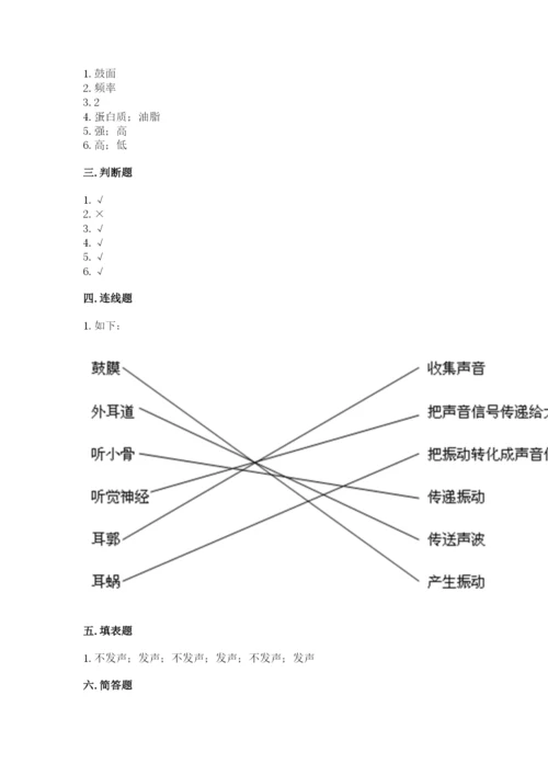 教科版四年级上册科学期末测试卷【预热题】.docx