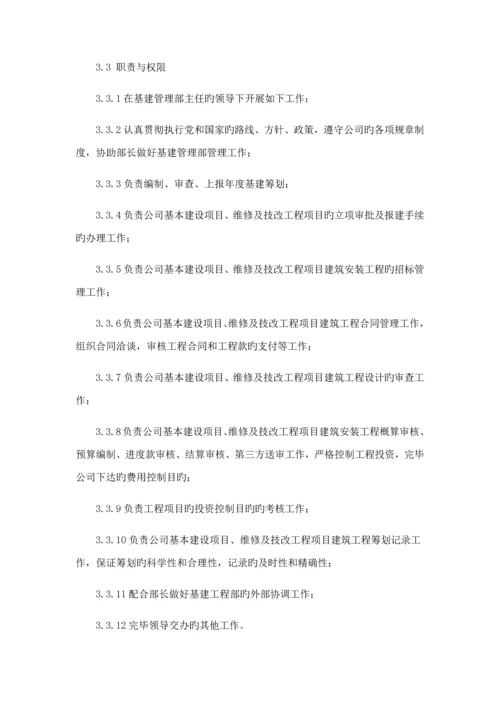 基建管理部岗位基本职责.docx