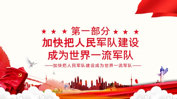 人民军队建设成为世界一流军队部队航母PPT