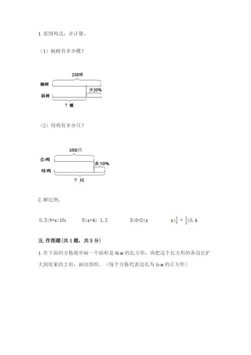 普洱哈尼族彝族自治县六年级下册数学期末测试卷完整答案.docx