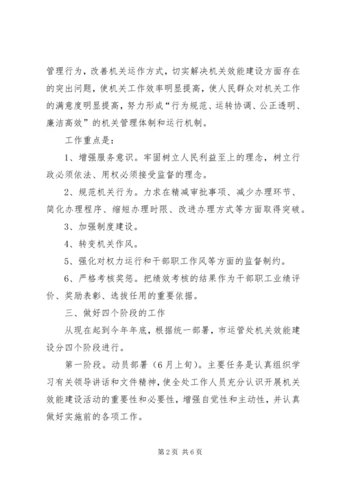 市运管处开展机关效能建设工作计划 (3).docx