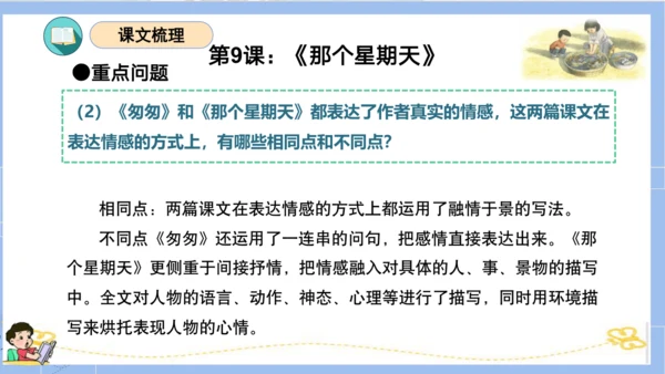 统编版六年级语文下册单元复习第三单元（复习课件）