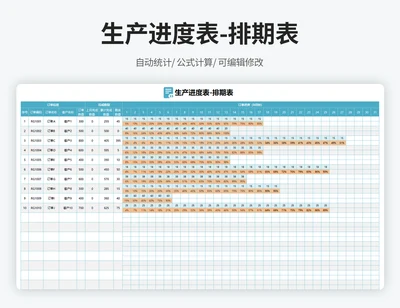 生产进度表-排期表