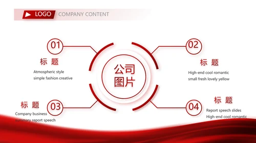 红色大气公司企业宣传简介介绍PPT