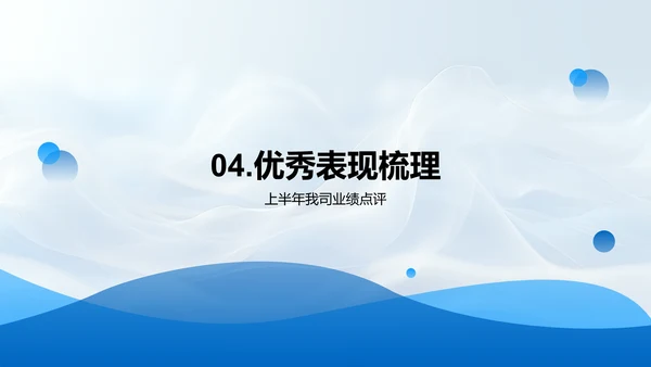 科技数码业半年报告PPT模板