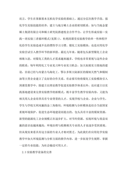 应用化学毕业论文