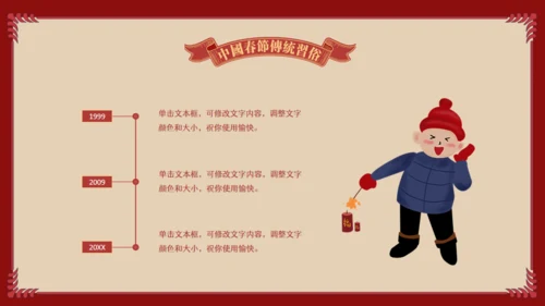 中国娃娃春节传统习俗通用PPT课件