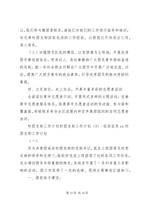 村团支部工作计划3篇.docx