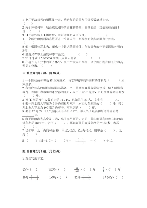 人教版六年级下册数学期末测试卷含答案【能力提升】.docx