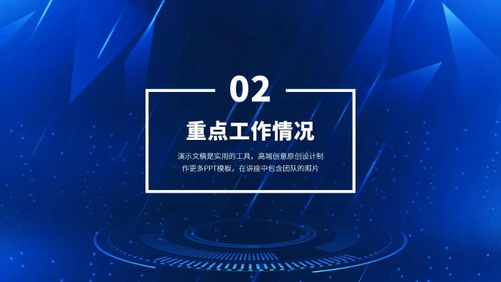蓝色高端工作汇报年终述职总结PPT模板