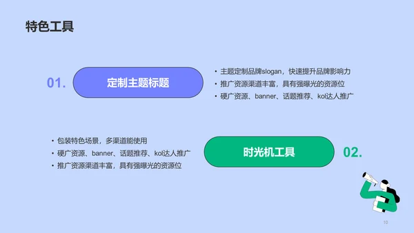 紫色插画简约扁平营销合作推广方案PPT