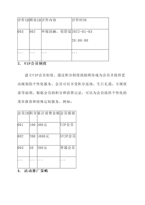 菊园新区餐饮个性化服务方案
