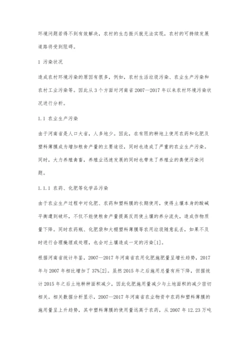 乡村振兴战略背景下河南省农村环境污染问题探究.docx