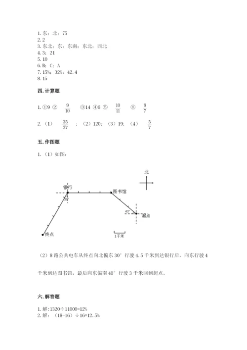 小学数学六年级上册期末卷含答案（夺分金卷）.docx