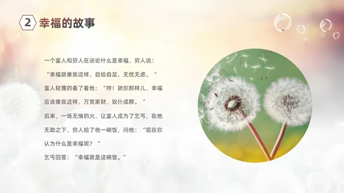 清新简约蒲公英3月20日国际幸福日追求幸福建设未来PPT