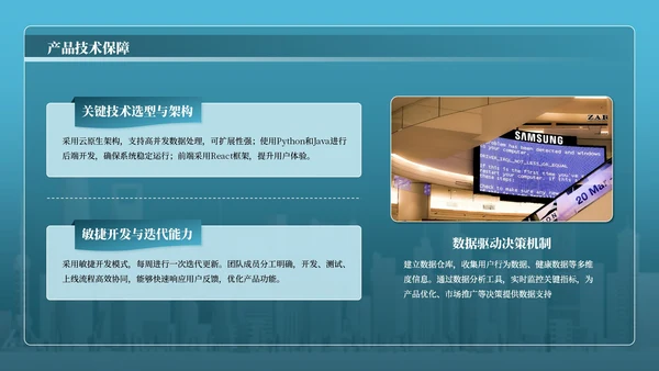 蓝色商务风互联网行业商业计划书PPT模板