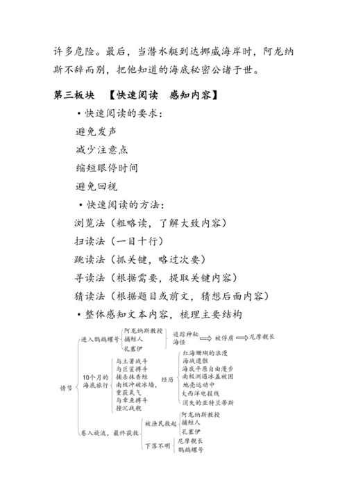 七年级下册语文第六单元《名著导读 《海底两万里》》 教案