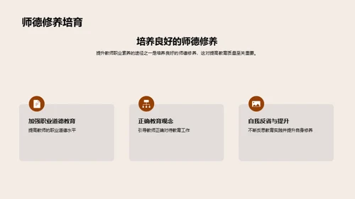提升教师素养
