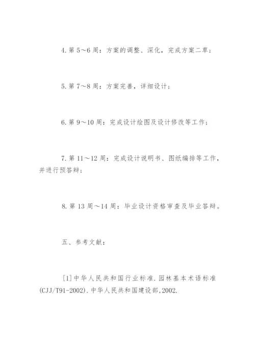 园林专业毕业论文开题报告精编.docx