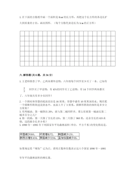 嘉陵区六年级下册数学期末测试卷往年题考.docx