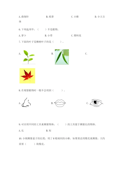 教科版一年级上册科学期末测试卷及1套参考答案.docx