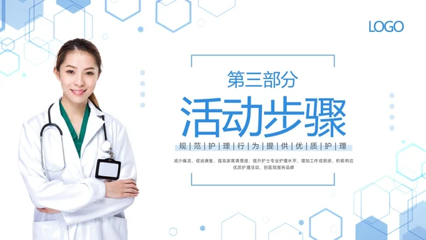 蓝色简约减少留置针穿刺次数提高留置针品管圈PPT模板宣传PPT动态PPT品管圈医疗质量管理品管圈