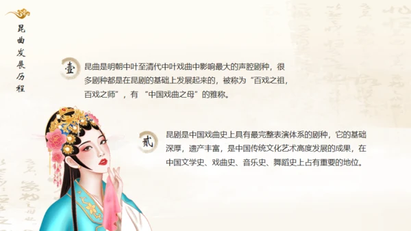 昆曲戏剧戏曲国粹通用PPT模板