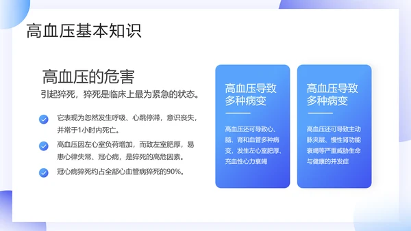 插画风预防高血压知识科普PPT模板
