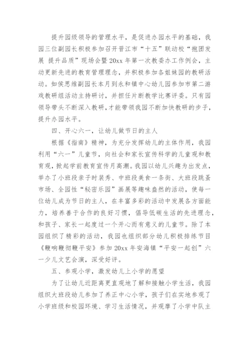 开展学前教育宣传月活动总结.docx