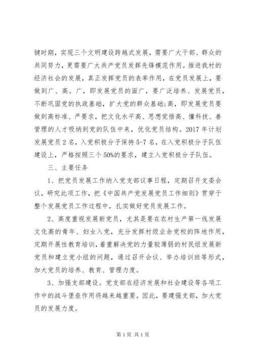 党支部XX年度发展党员计划 (2).docx