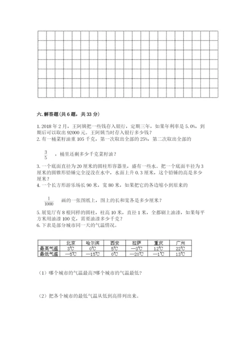 小升初数学期末测试卷及完整答案（网校专用）.docx