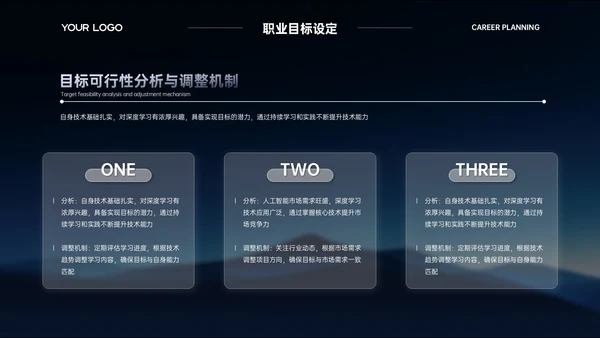 蓝色科技风IT职业规划PPT模板