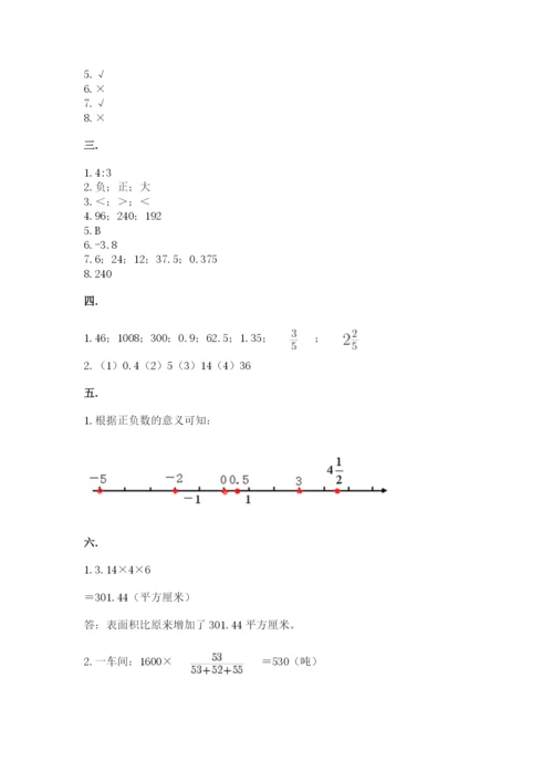 人教版小升初数学模拟试卷及答案【易错题】.docx