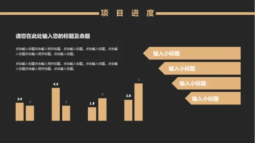 黑金风格互联网项目汇报通用PPT模板