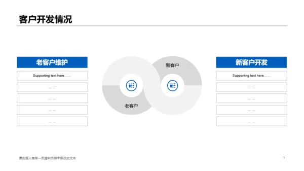 蓝色商务销售部门工作总结PPT案例