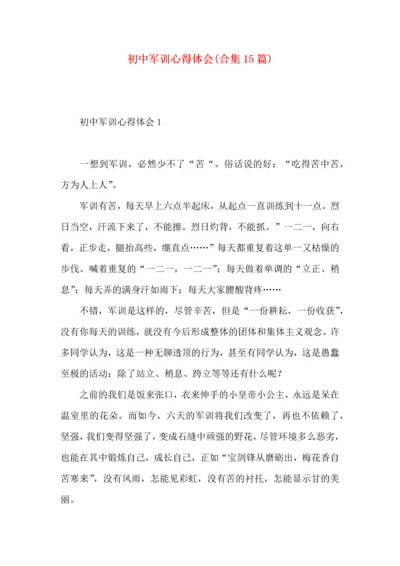 初中军训心得体会(合集15篇) (3).docx