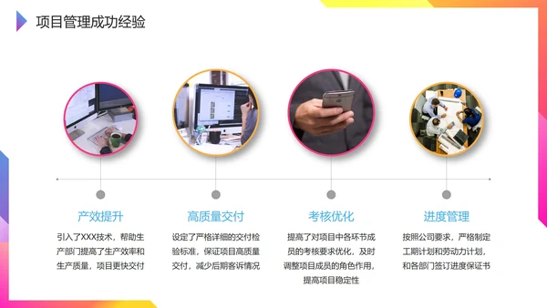 简约实景渐变项目经理年终总结汇报PPT模板