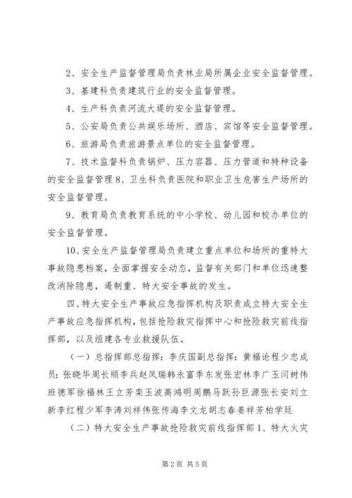 苇河林业局特大安全生产事故应急救援预案.docx