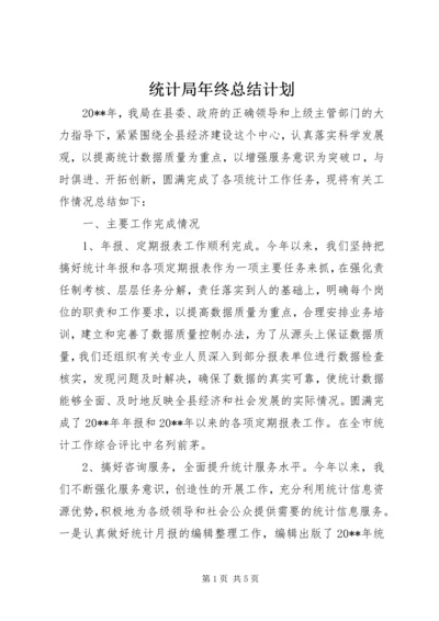 统计局年终总结计划.docx